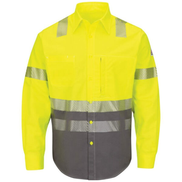 Men's Hi-Visibility Color Block Uniform Shirt - EXCEL FR® ComforTouch® - 7 oz. Thumbnail
